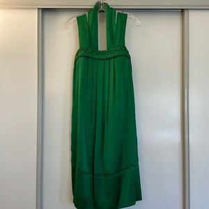 Grecian style silk green dress, size 6